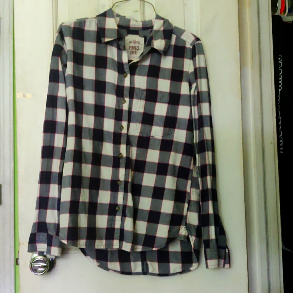 Kids plaid button-up shirt